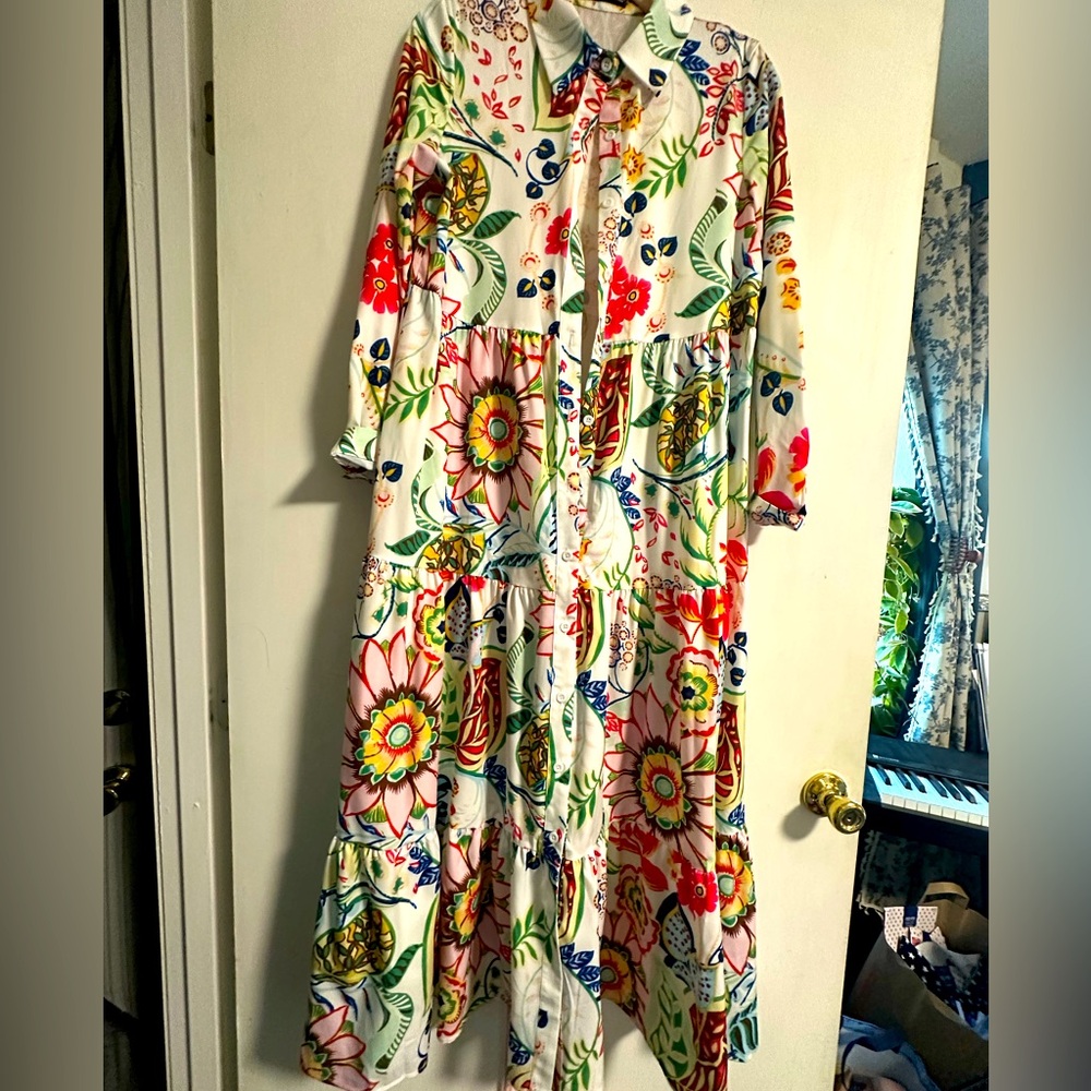SHEIN Colorful Floral Dress